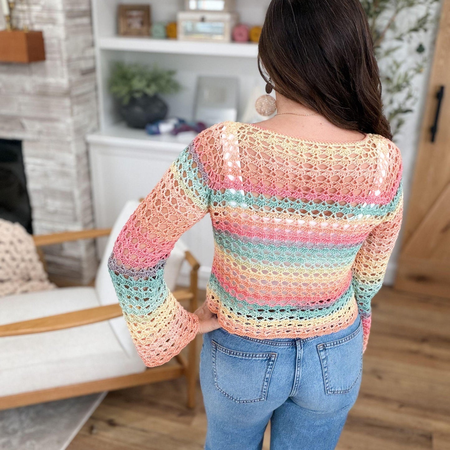 CROCHET PATTERN & VIDEO/ Selene Shell Stitch Top, Seamless Crochet Top, Top-Down Crochet Top, Easy Shell Stitch, Xs-5X, Pdf, Summer Top