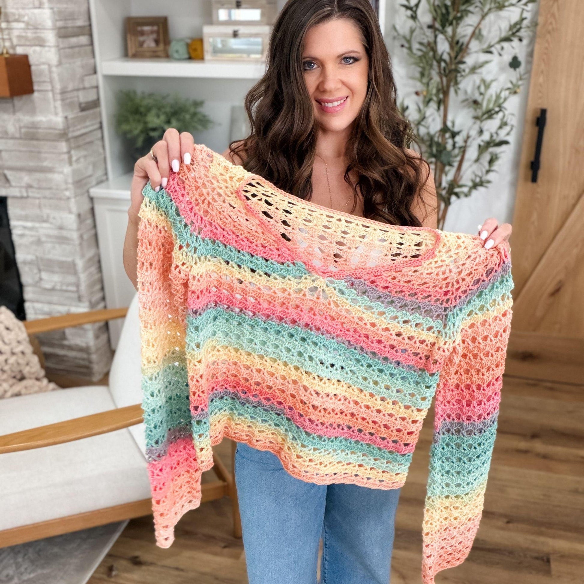 CROCHET PATTERN & VIDEO/ Selene Shell Stitch Top, Seamless Crochet Top, Top-Down Crochet Top, Easy Shell Stitch, Xs-5X, Pdf, Summer Top