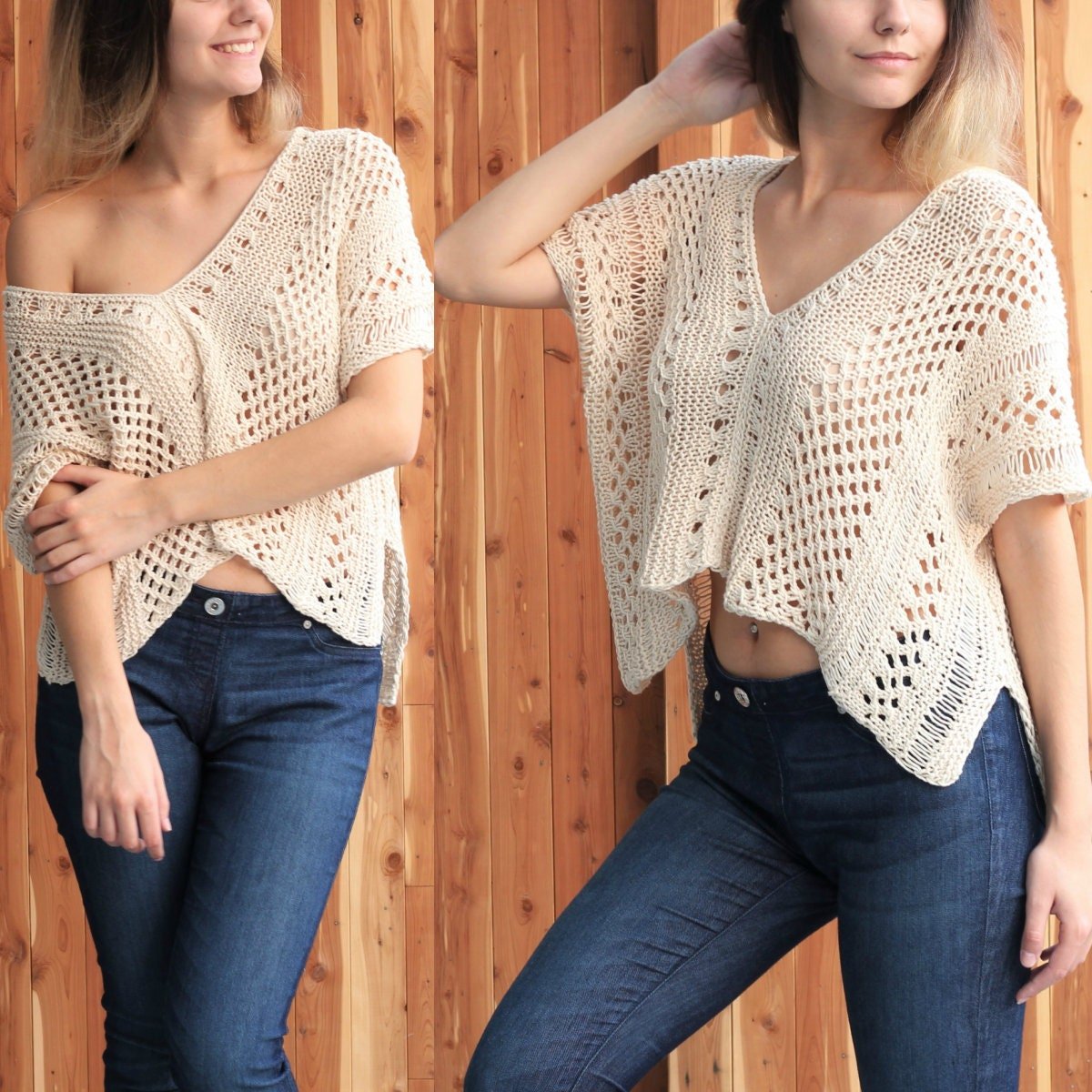 ALAYA Lace Top Knitting Pattern | Boho Festival Knit | PDF (XS–2XL) - Hakel Liebe