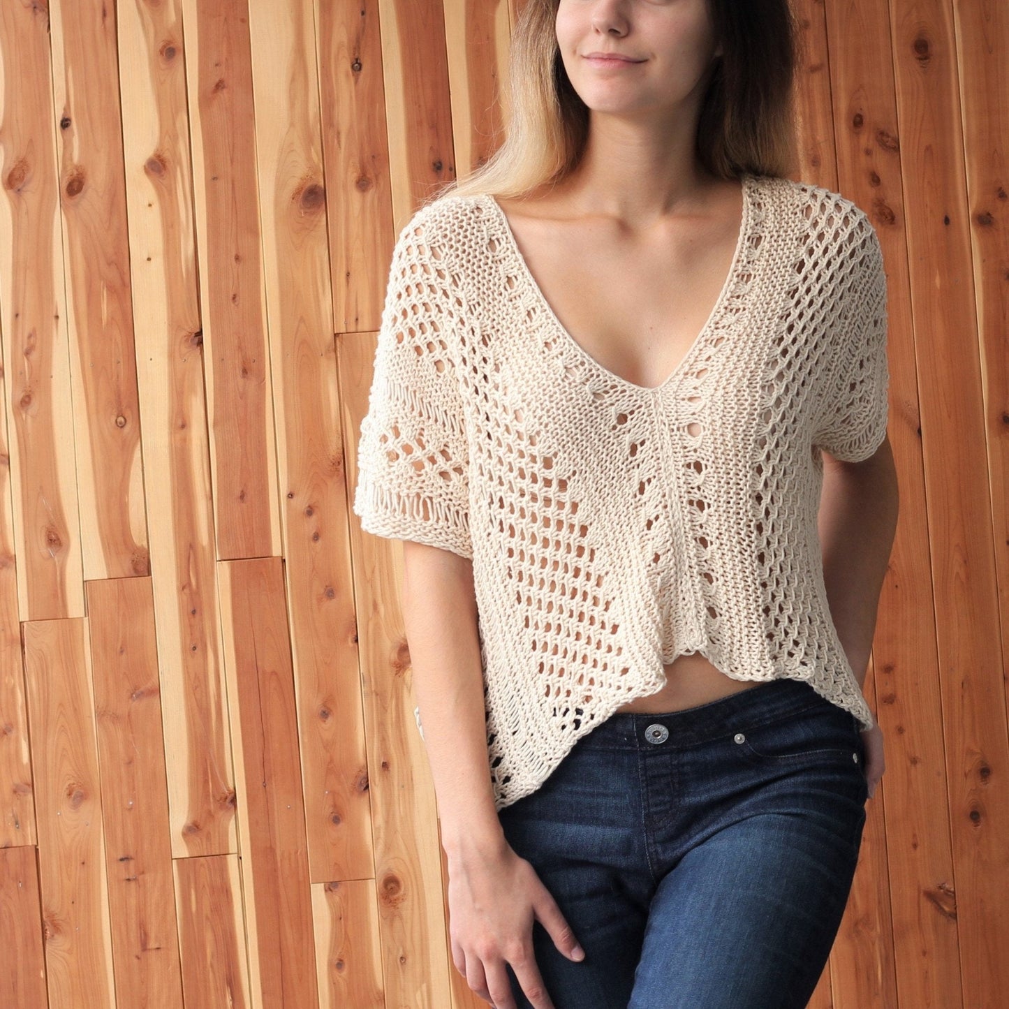ALAYA Lace Top Knitting Pattern | Boho Festival Knit | PDF (XS–2XL) - Hakel Liebe