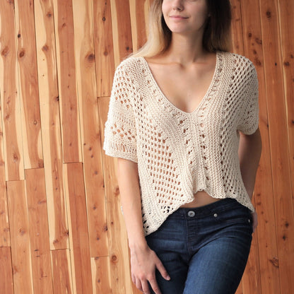 ALAYA Lace Top Knitting Pattern | Boho Festival Knit | PDF (XS–2XL) - Hakel Liebe