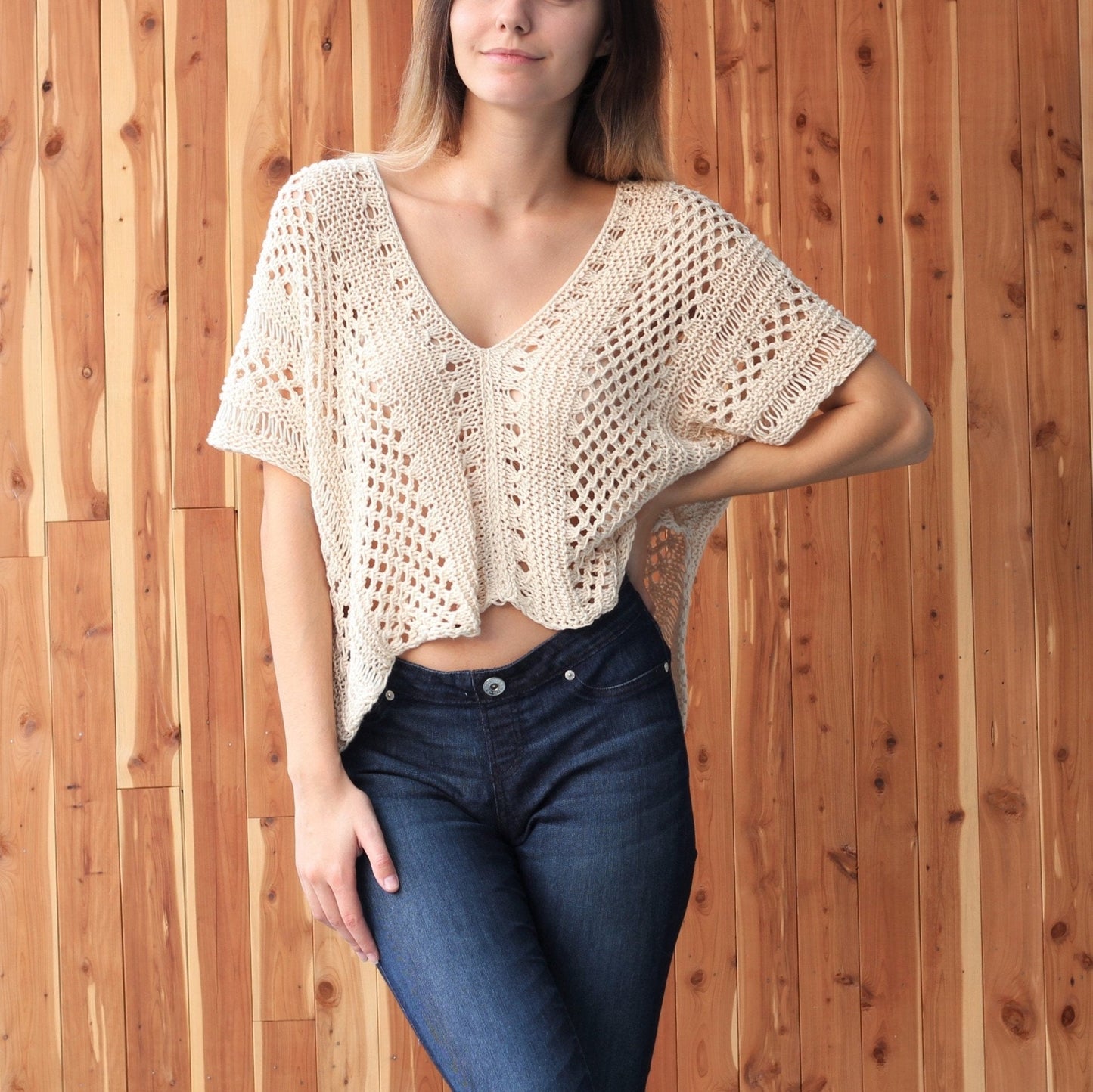 ALAYA Lace Top Knitting Pattern | Boho Festival Knit | PDF (XS–2XL) - Hakel Liebe