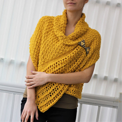 CORALI Knit Wrap Pattern | Wear It as Poncho, Scarf or Shawl | PDF - Hakel Liebe