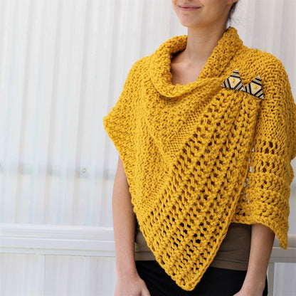 CORALI Knit Wrap Pattern | Wear It as Poncho, Scarf or Shawl | PDF - Hakel Liebe