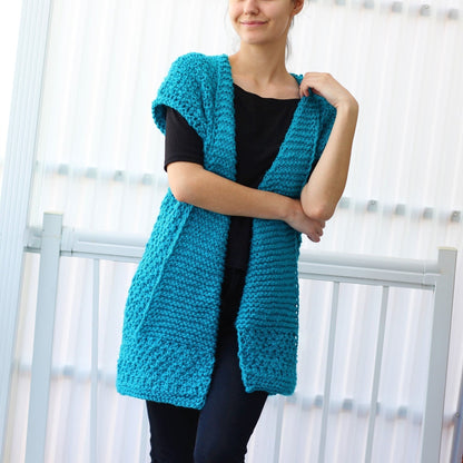 DARIA Vest Knitting Pattern | Family Sizes 7Y–3XL | Seamless PDF - Hakel Liebe