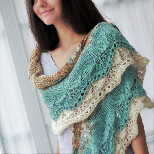 IDA Lace Shawl Knitting Pattern | Center-Out, Any Yarn Weight | PDF - Hakel Liebe