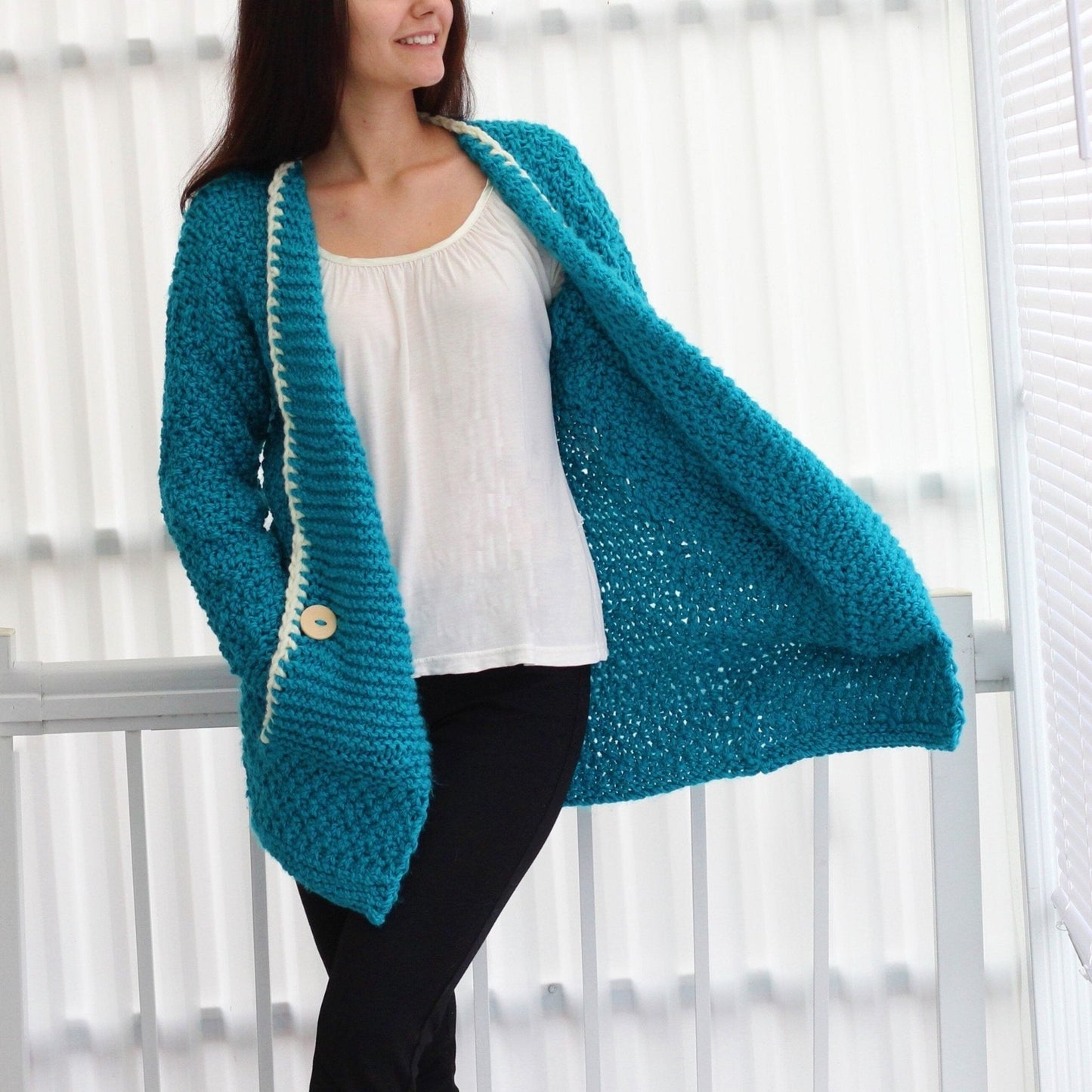 TANYA Cardigan Knitting Pattern | Kids to Adult 3XL | PDF Download - Hakel Liebe