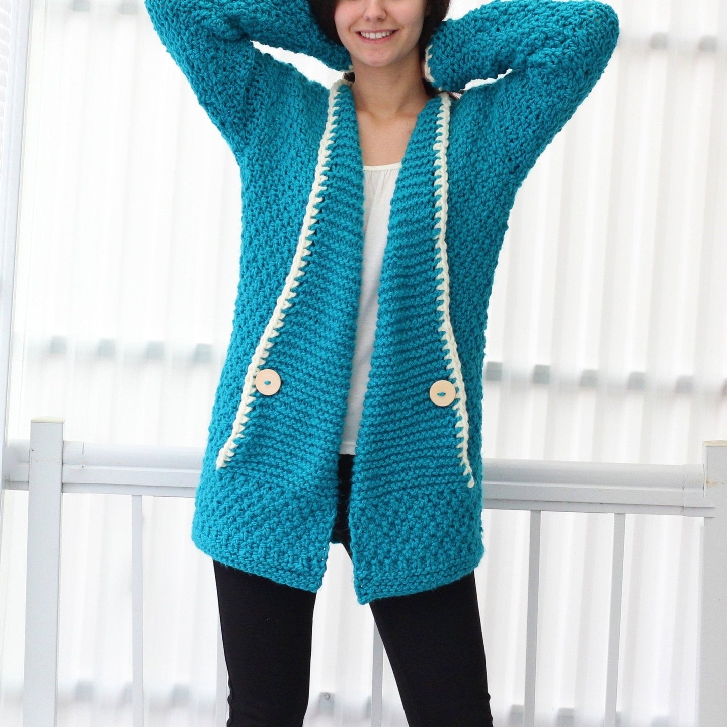 TANYA Cardigan Knitting Pattern | Kids to Adult 3XL | PDF Download - Hakel Liebe
