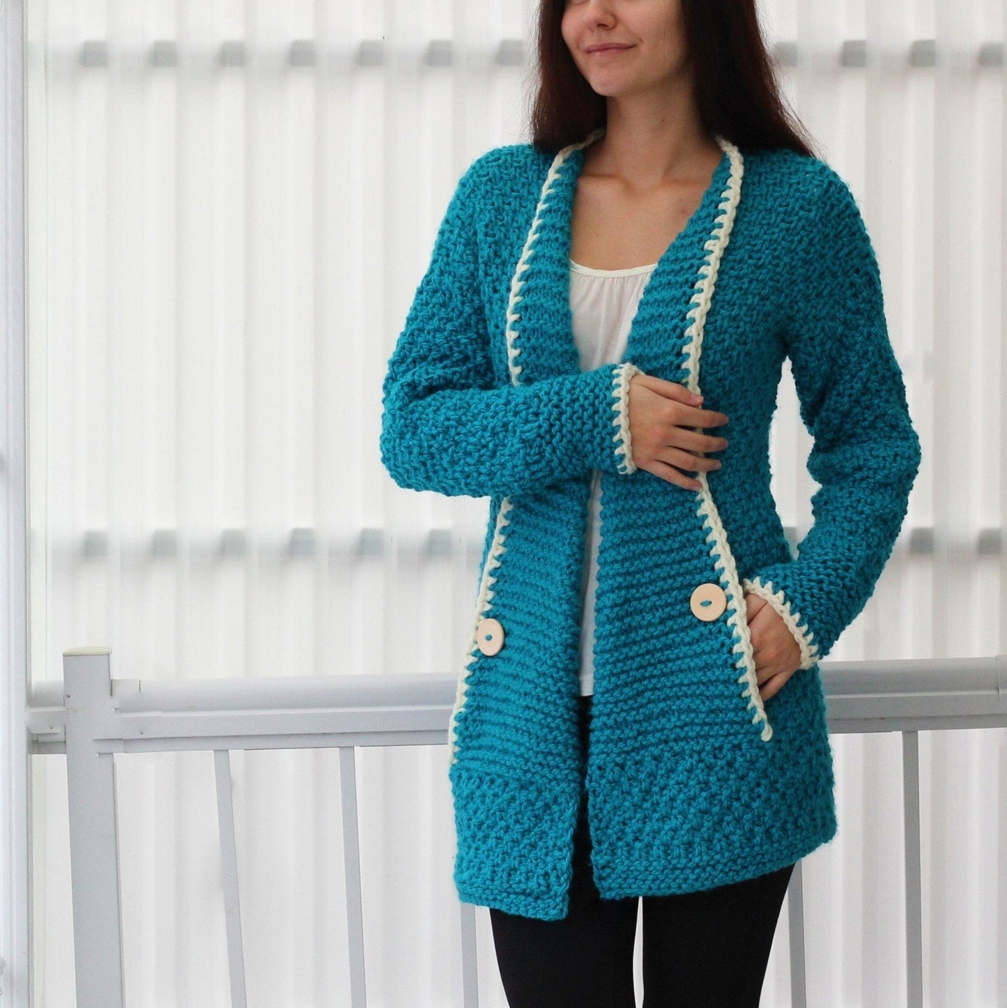 TANYA Cardigan Knitting Pattern | Kids to Adult 3XL | PDF Download - Hakel Liebe
