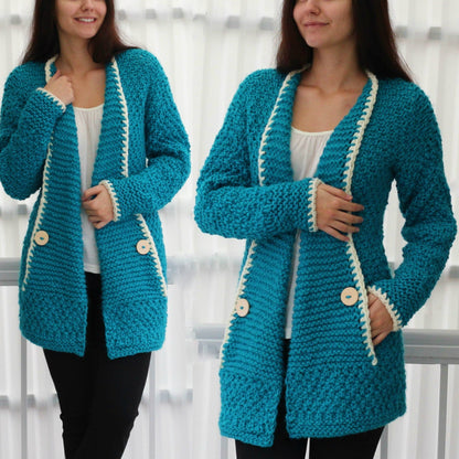 TANYA Cardigan Knitting Pattern | Kids to Adult 3XL | PDF Download - Hakel Liebe