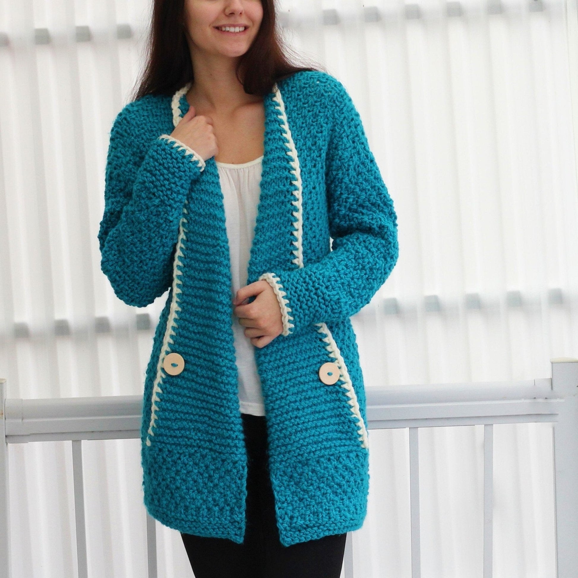 TANYA Cardigan Knitting Pattern | Kids to Adult 3XL | PDF Download - Hakel Liebe